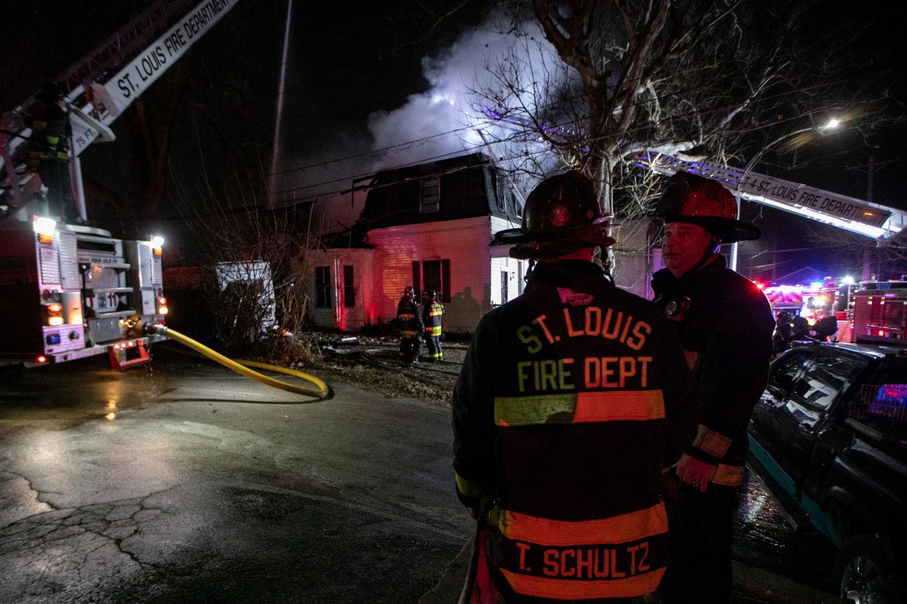 Firefighters fight house fire in Carondelet neighborhood of St. Louis